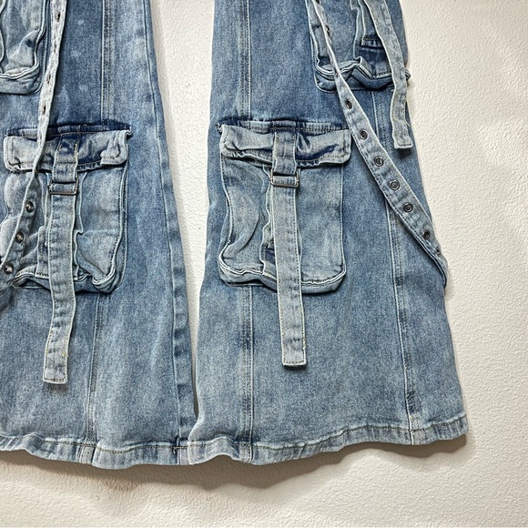 Dolls Kill Generation Kiss Aurora Cargo Flared Jeans - Picture 6 of 16